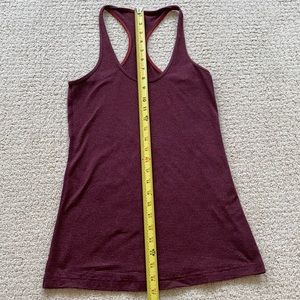 Burgundy lululemon swiftly racer back tank